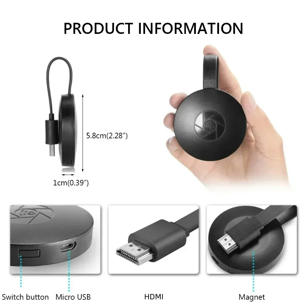 Chromecast Google WiFi HDMI Dongle HD 1080P/4K - Image 3