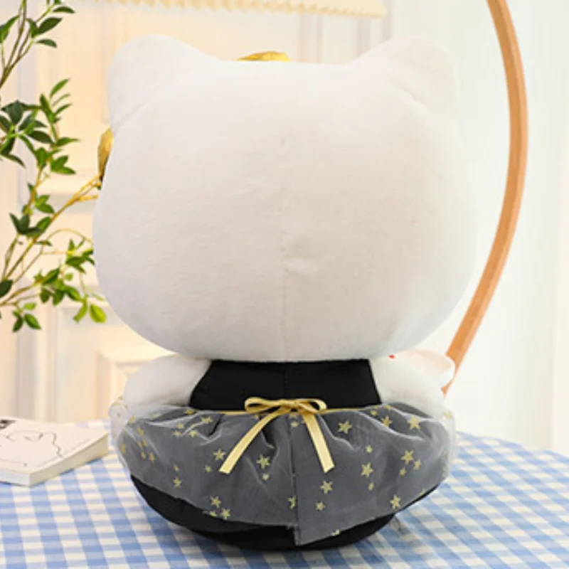 22cm Anime Sanrio Kuromi Plush Toys Kawaii Gold Black Cat Stuffed Dolls Soft - Image 6