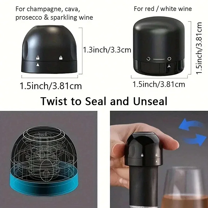 Vacuum stopper for wine and champagne bottles – Long-lasting airtight and cool seal. - Image 12