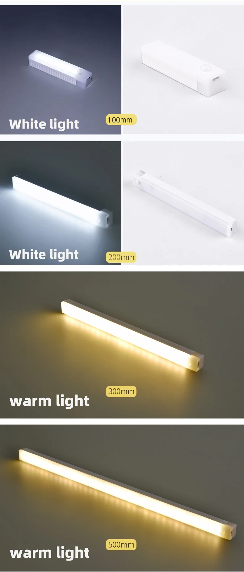 Wireless LED Motion Sensor Night Light – Rechargeable Type-C, Ultra-Slim, Dimmable Cabinet & Stair Lighting - Image 26