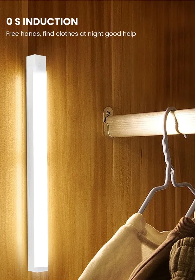 Wireless LED Motion Sensor Night Light – Rechargeable Type-C, Ultra-Slim, Dimmable Cabinet & Stair Lighting - Image 14