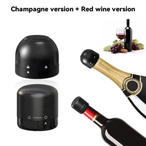 Vacuum stopper for wine and champagne bottles – Long-lasting airtight and cool seal.