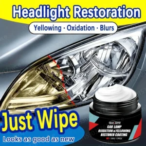 Car Headlight Restoration Cream | Remove Yellowing, Oxidation & Light Scratches - Professional Polish