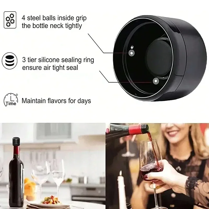 Vacuum stopper for wine and champagne bottles – Long-lasting airtight and cool seal. - Image 5